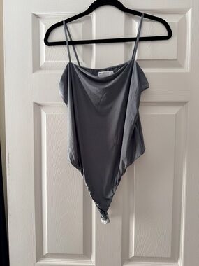 ASOS Gray Square Neck Bodysuit